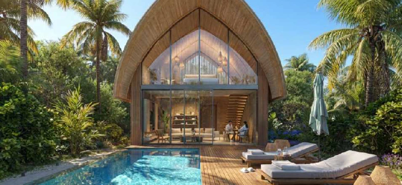 VILA S VÝHĽADOM DO ZÁHRADY - THULUSDHOO, MALDIVY