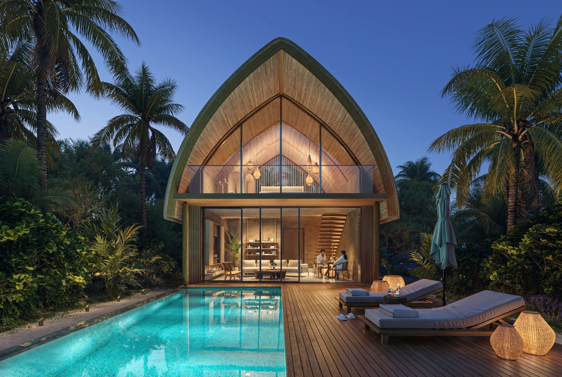 VILA S VÝHĽADOM NA OCEÁN - THULUSDHOO, MALDIVY