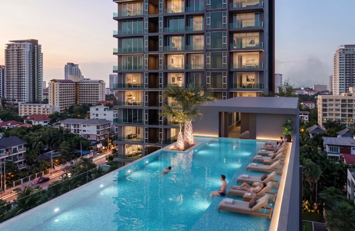 BÝVANIE V PEŠEJ DOSTUPNOSTI K PLÁŽI - PATTAYA, THAJSKO