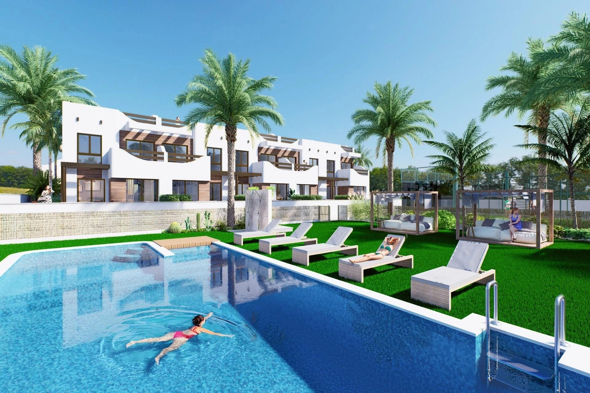 Luxusný 2-spálňový bungalov 150 m od pláže Las Higuericas – Torre de la Horadada, Alicante